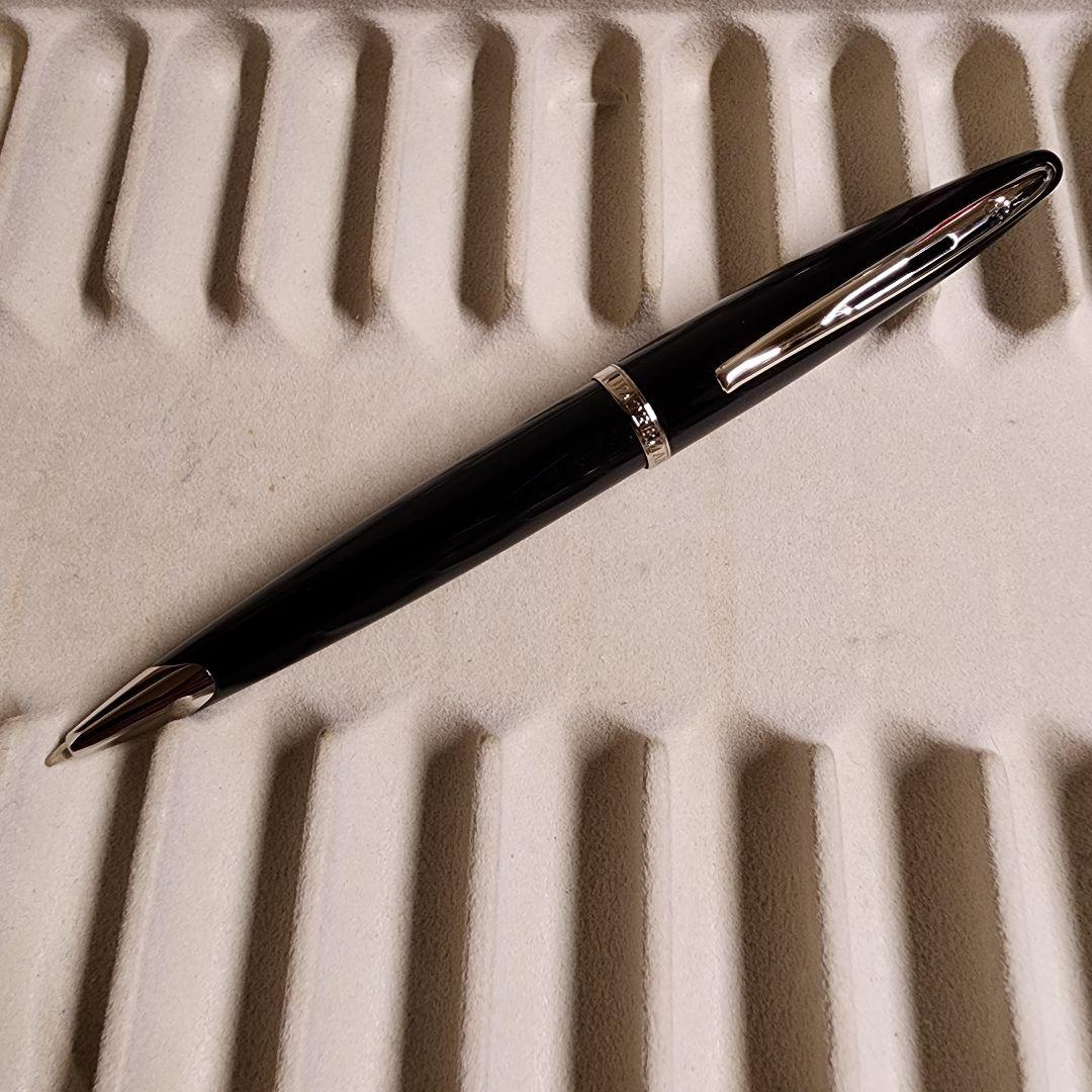 Waterman Carré Black Sea CT metal ballpoint pen in black with oil-based ink