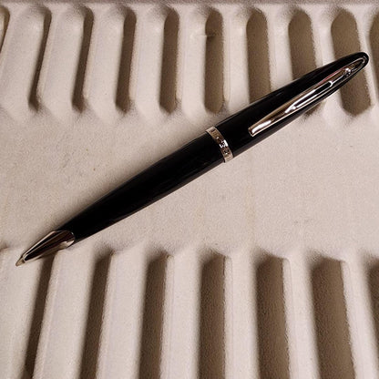 Waterman Carré Black Sea CT metal ballpoint pen in black with oil-based ink