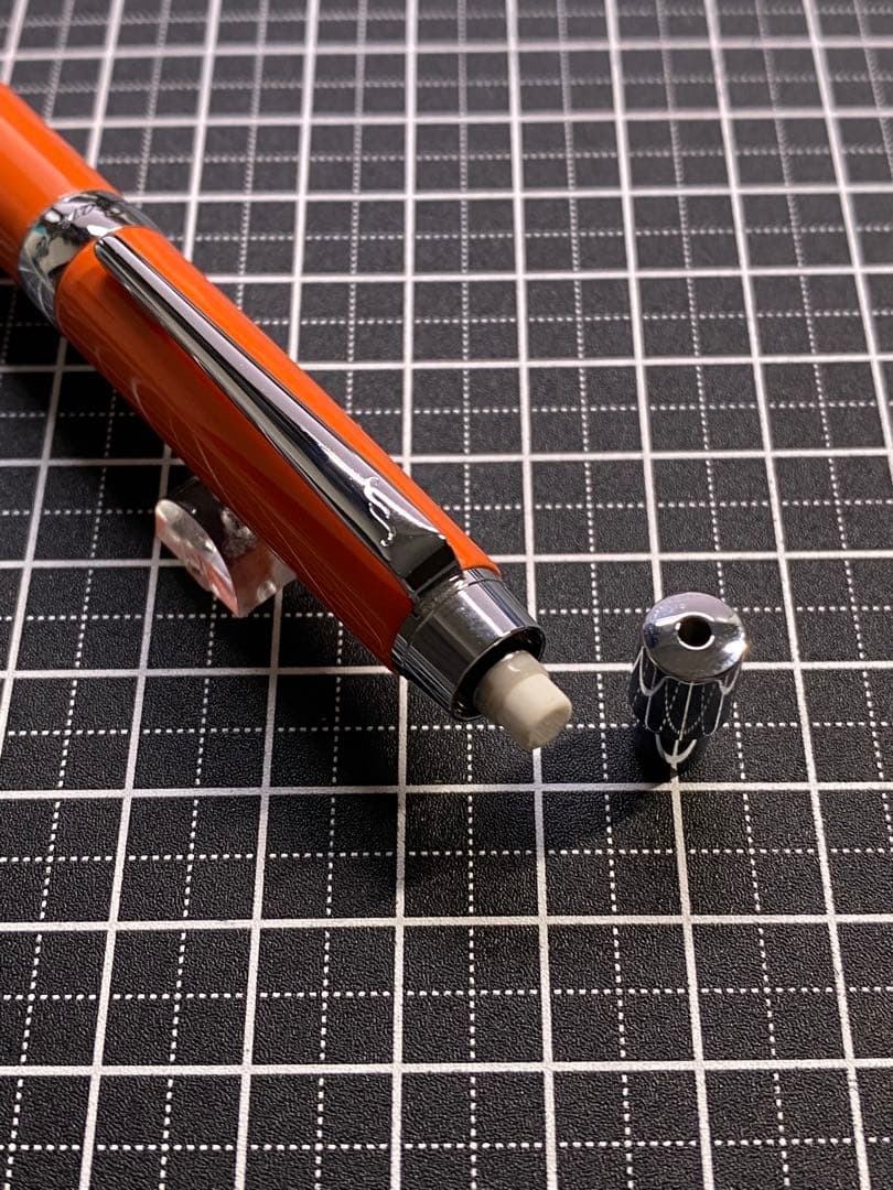 PILOT Stanza mechanical pencil in strong orange color with model number HST-5SR-STO