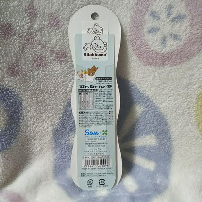 Pilot Dr. Grip oil-based ballpoint pen with Rilakkuma Play Border design and reusable ring-shaped grip, unopened packaging