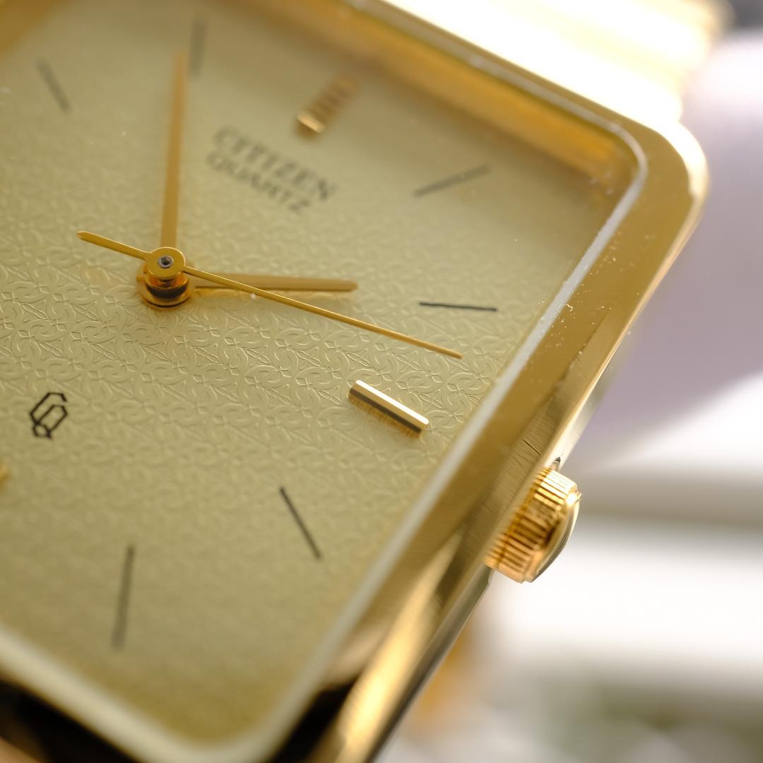 Citizen Tank Gold Quartz Men's Watch — Japanese