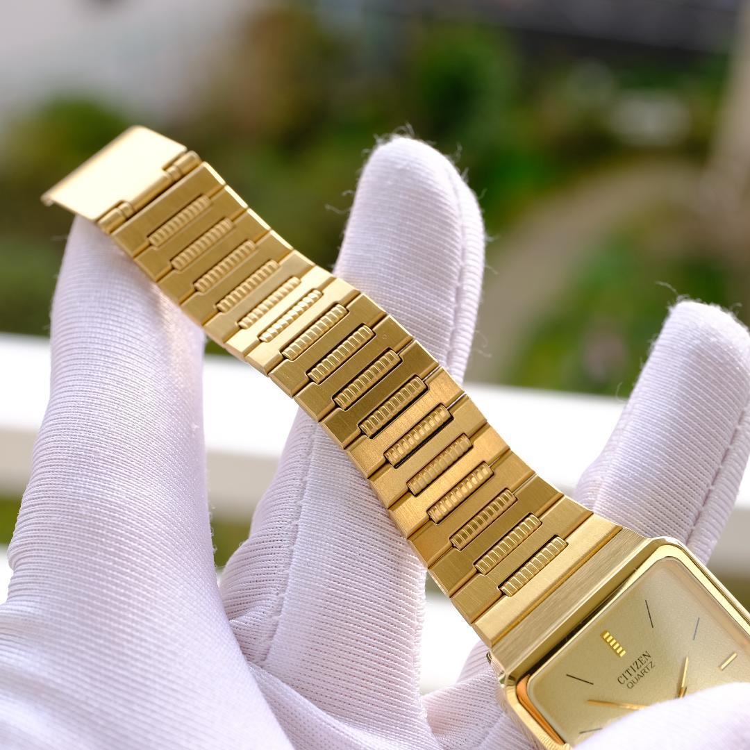 Citizen Tank Gold Quartz Men's Watch — Japanese