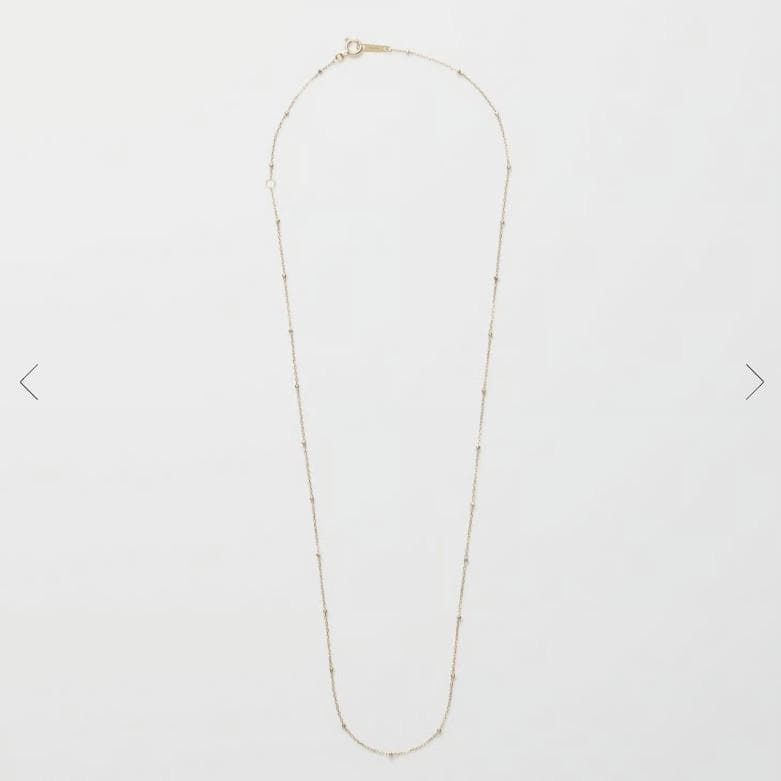 Agete yellow gold K10 necklace chain 45cm with engraved adjuster and guarantee certificate