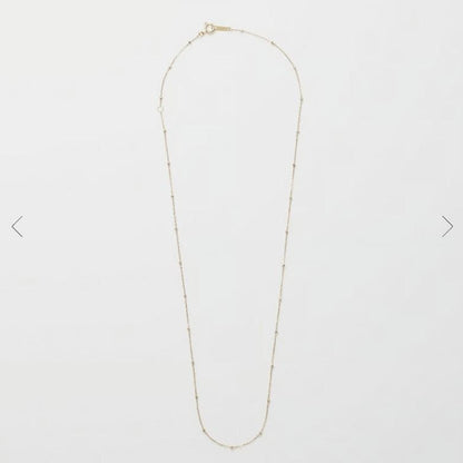 Agete yellow gold K10 necklace chain 45cm with engraved adjuster and guarantee certificate