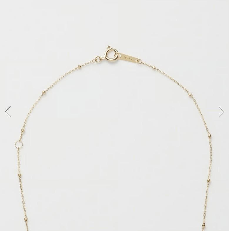 Agete yellow gold K10 necklace chain 45cm with engraved adjuster and guarantee certificate