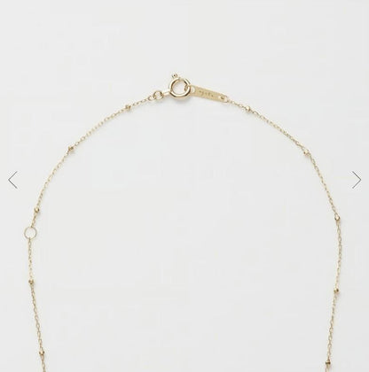 Agete yellow gold K10 necklace chain 45cm with engraved adjuster and guarantee certificate