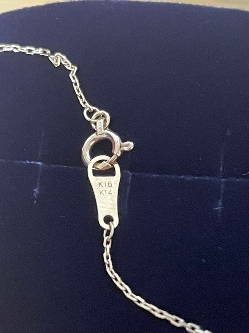 agete Classic Opal Necklace with opal and diamond on K18 K14 chain