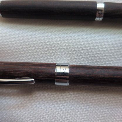 Pilot Legno set with two multifunctional ballpoint pens and one 0.5mm mechanical pencil showing black wooden design