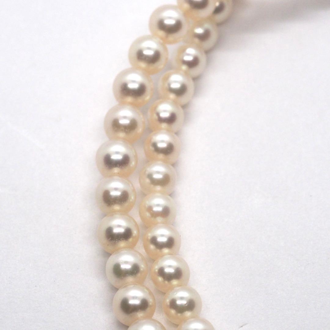 MIKIMOTO Baby Pearl Necklace with 98 small pearls and silver clasp, 37.5 cm length