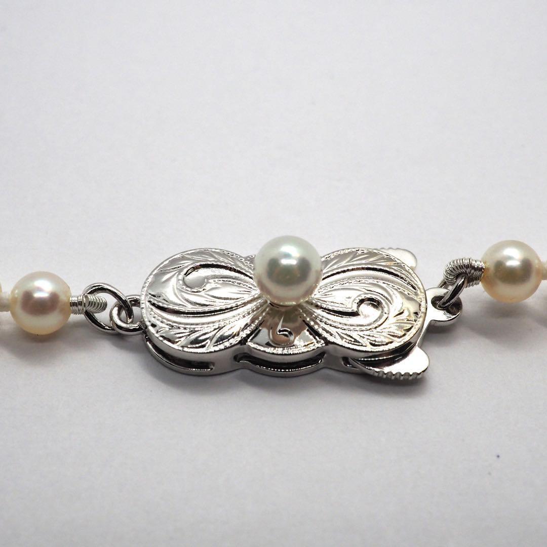MIKIMOTO Baby Pearl Necklace with 98 small pearls and silver clasp, 37.5 cm length