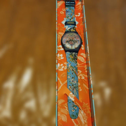 swatch Bangkok Multiple Colors Flower Pattern Quartz Men's — Japanese