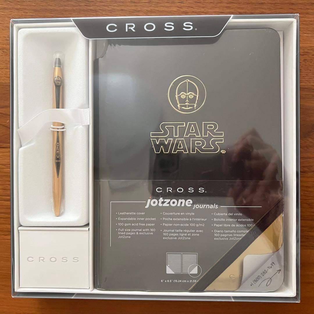Star Wars Cross Click Jot Zone gift set featuring C-3PO matte black brass pen approximately 140mm long