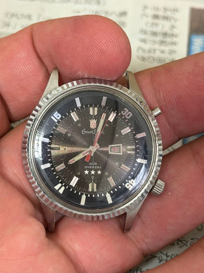 ORIENT サーフィンダイバー 手巻時計 スリースター 25石 Manual Men's Watch — Japanese