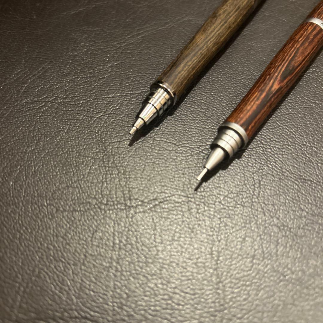 PILOT S30 and S20 wooden slim body pens in dark and light brown with metal clips and thin pen tips