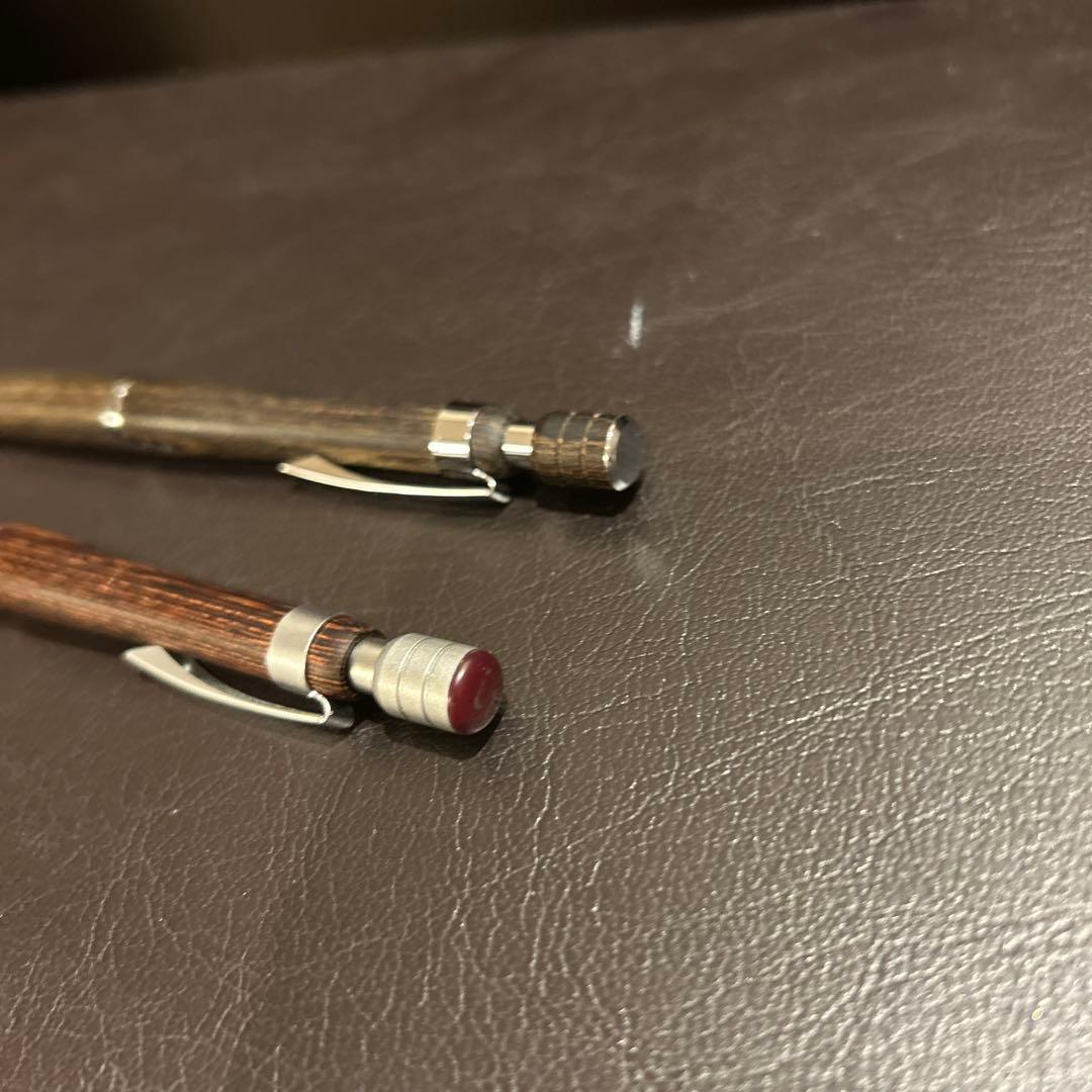 PILOT S30 and S20 wooden slim body pens in dark and light brown with metal clips and thin pen tips