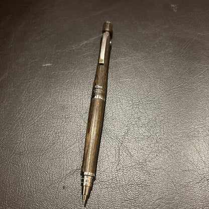 PILOT S30 and S20 wooden slim body pens in dark and light brown with metal clips and thin pen tips