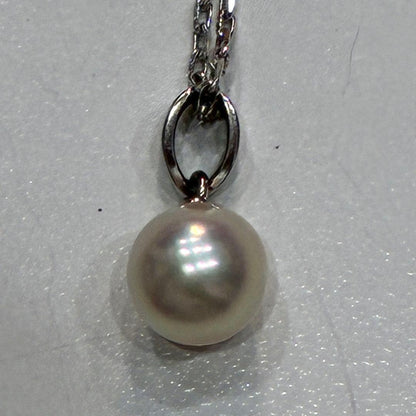 Mikimoto pearl necklace featuring 6.7mm pearls on a 40cm K18WG white gold chain