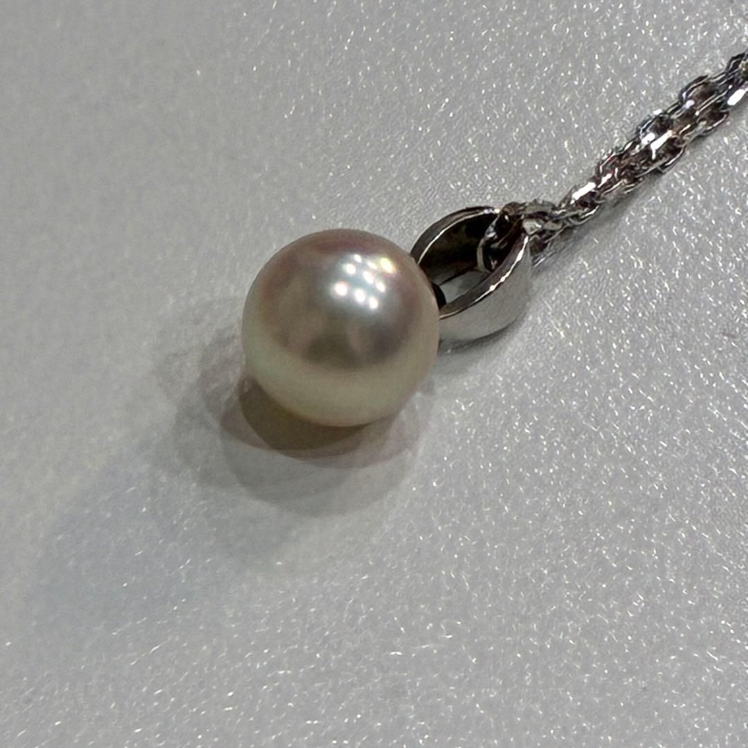 Mikimoto pearl necklace featuring 6.7mm pearls on a 40cm K18WG white gold chain
