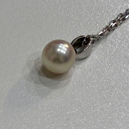 Mikimoto pearl necklace featuring 6.7mm pearls on a 40cm K18WG white gold chain