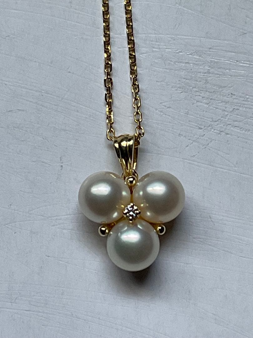 Mikimoto K18 pearl necklace with 6.5mm pearls and 38.5 cm chain length