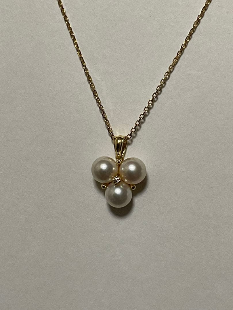 Mikimoto K18 pearl necklace with 6.5mm pearls and 38.5 cm chain length