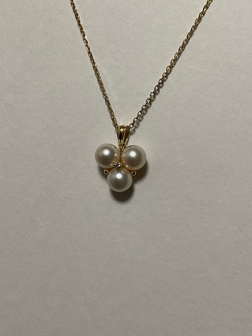 Mikimoto K18 pearl necklace with 6.5mm pearls and 38.5 cm chain length