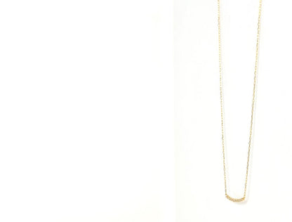 Agete yellow gold necklace with 9 diamonds pendant approximately 16.8 mm wide and 40 cm chain length