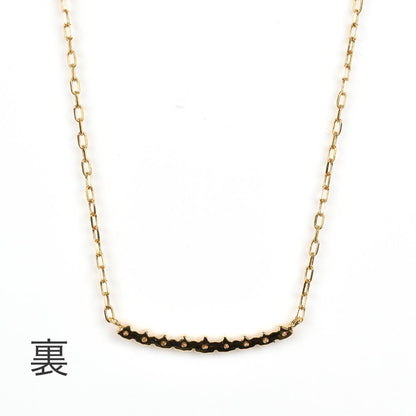 Agete yellow gold necklace with 9 diamonds pendant approximately 16.8 mm wide and 40 cm chain length