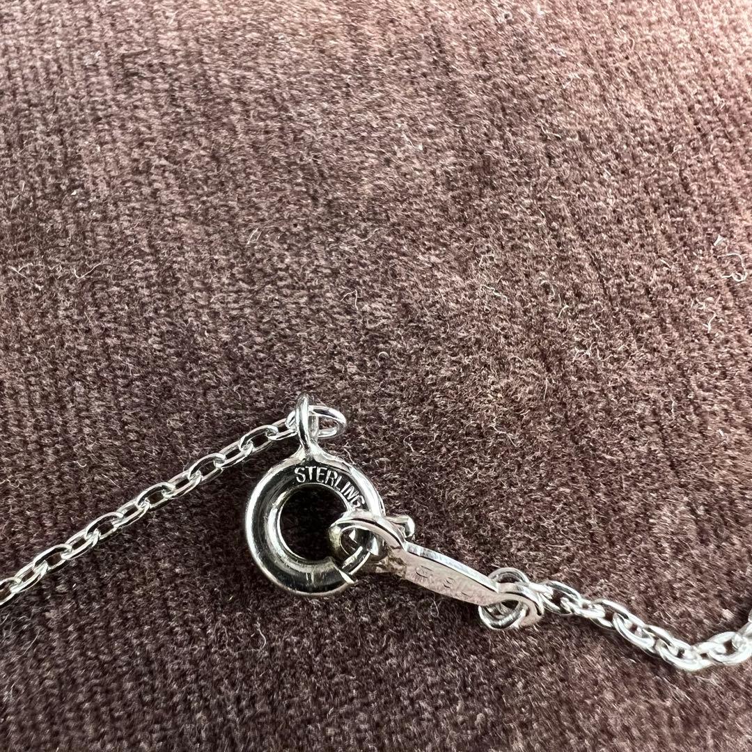 MIKIMOTO silver pearl necklace approximately 39-40cm long with silver clasp and round pearl pendant
