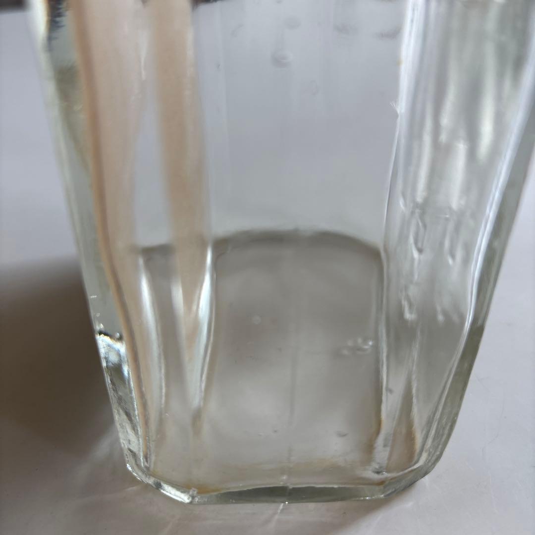 PILOT vintage glass ink bottle 24oz empty transparent glass bottle with Japanese design
