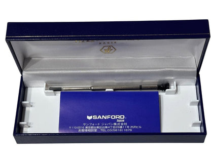 Waterman Paris Carene Deluxe Black and SilverGT fountain pen with dedicated case on white background