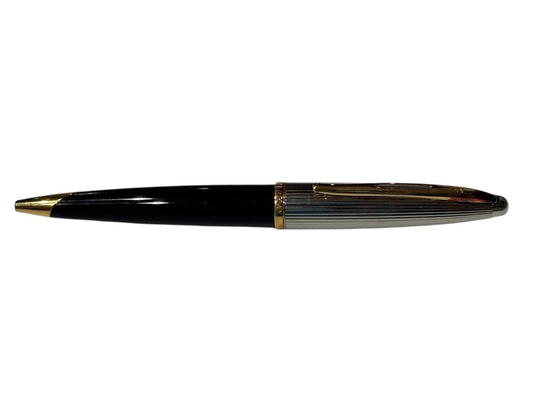 Waterman Paris Carene Deluxe Black and SilverGT fountain pen with dedicated case on white background