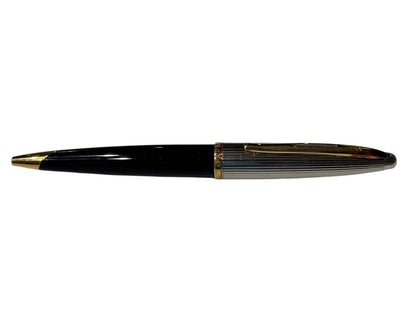 Waterman Paris Carene Deluxe Black and SilverGT fountain pen with dedicated case on white background