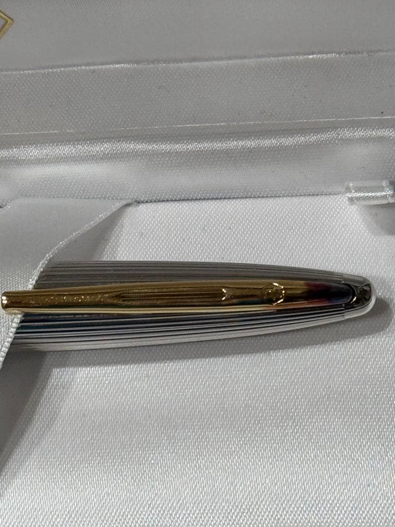 Waterman Paris Carene Deluxe Black and SilverGT fountain pen with dedicated case on white background
