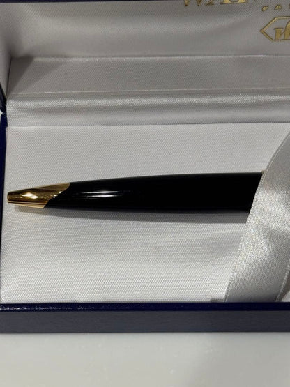 Waterman Paris Carene Deluxe Black and SilverGT fountain pen with dedicated case on white background
