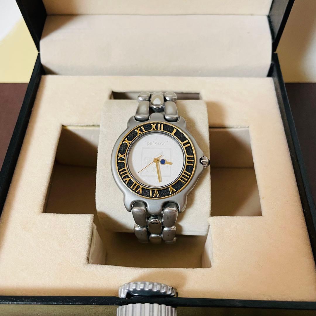 SEIKO Presage Gold Mysterious Ancient Script Quartz Men's Watch — Japanese