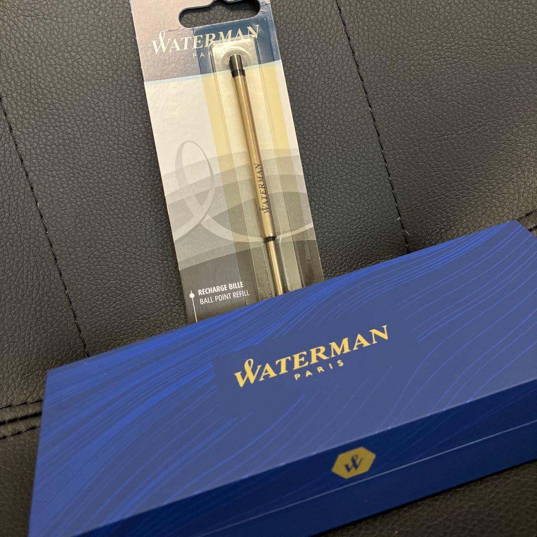 Waterman Black Ballpoint Pen made of metal with included gift box and ballpoint refill