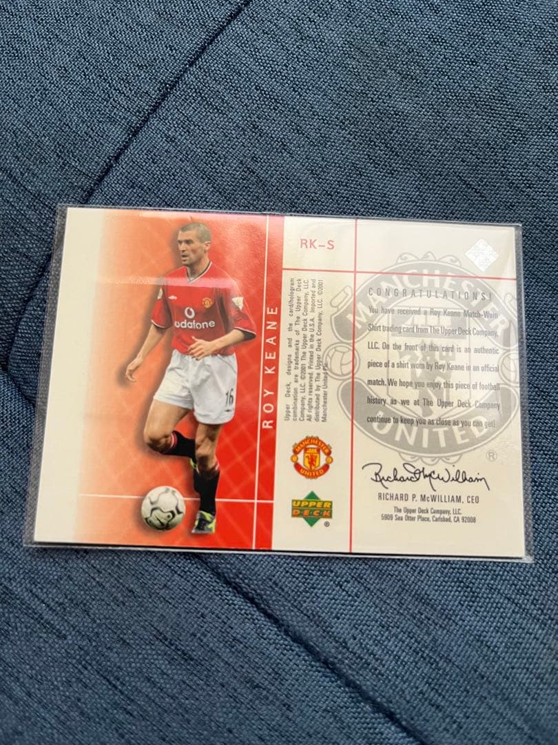 Manchester United Jersey Card Roy Keane — Japanese