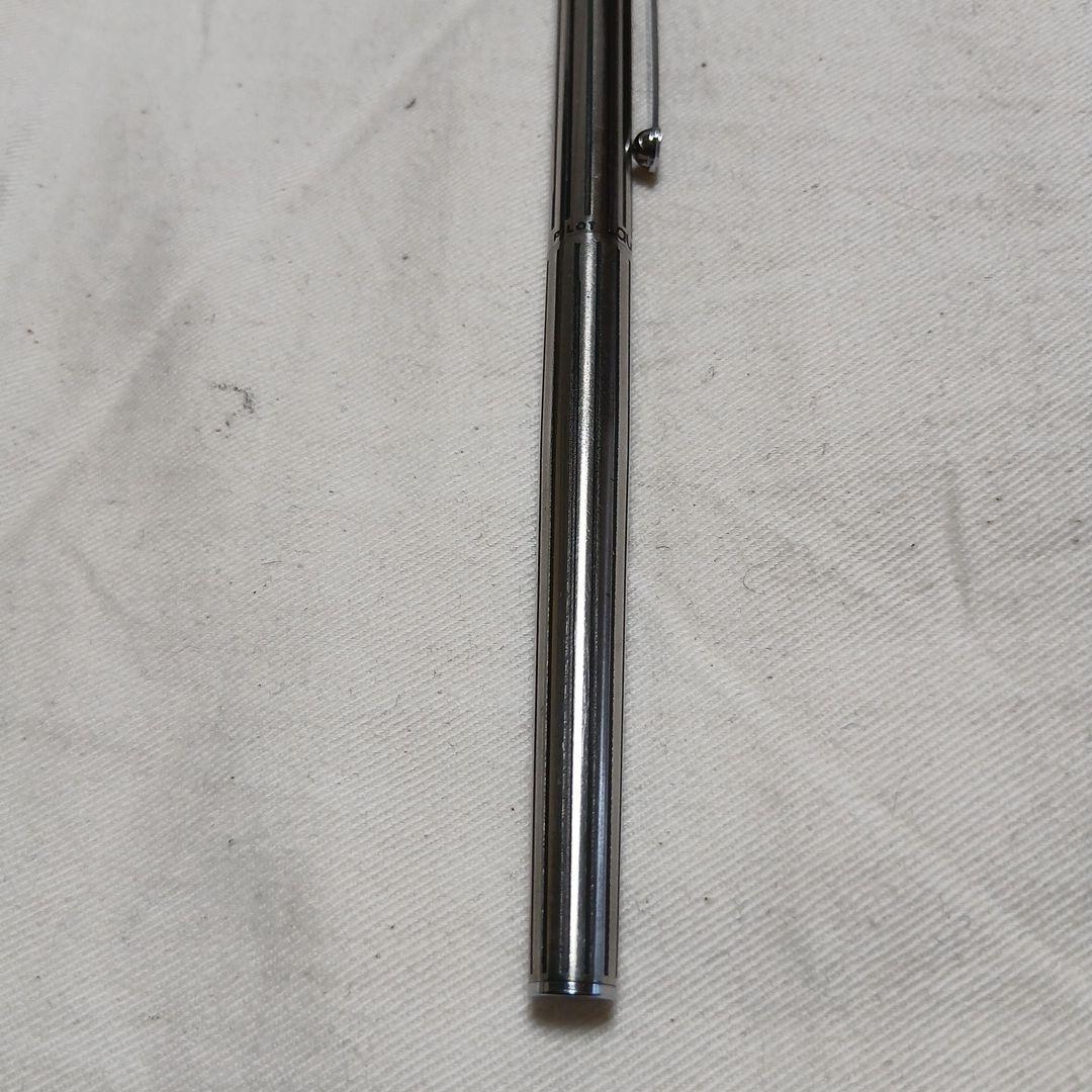 Pilot Ro-Lai ballpoint pen with metal body, engraved stripes, and logo clip