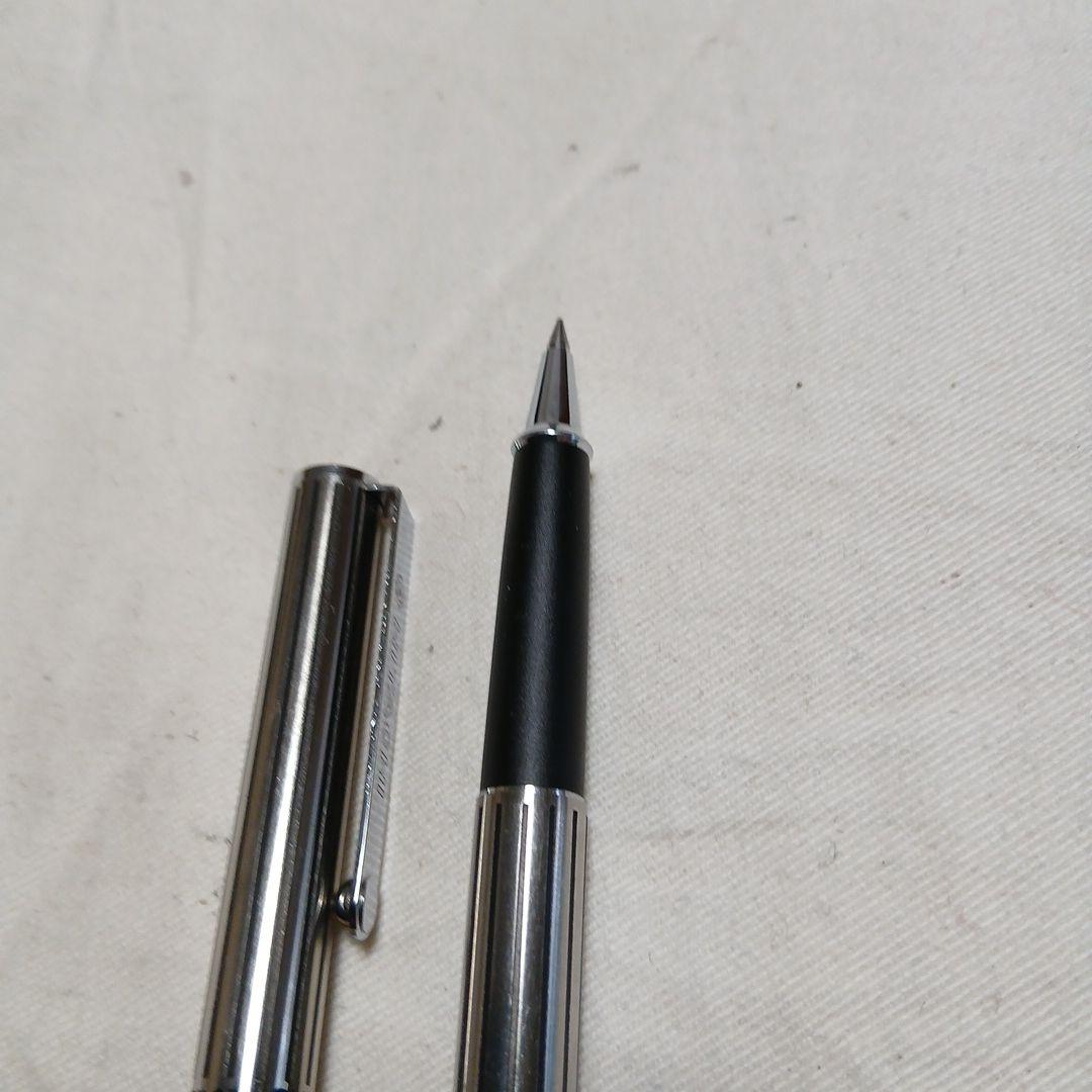 Pilot Ro-Lai ballpoint pen with metal body, engraved stripes, and logo clip