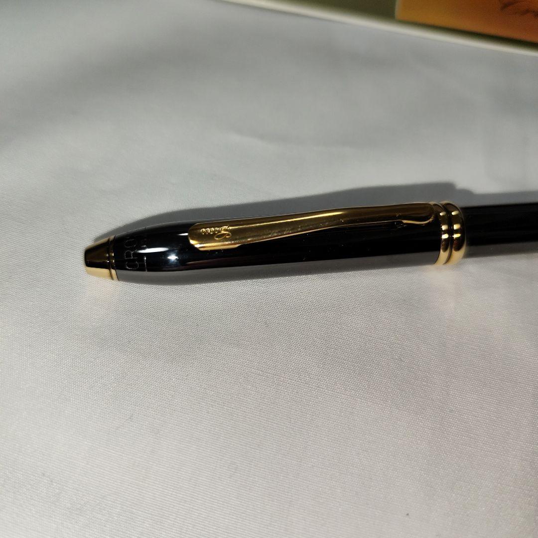 CROSS 582 Townsend titanium ballpoint pen with silver finish, 14.8 cm length, shown angled on white background