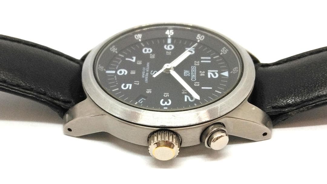 SEIKO AGS Kinetic Men's Watch — Japanese