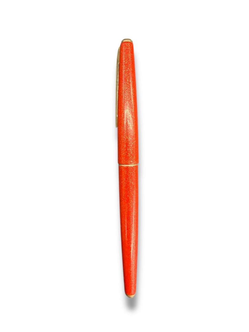 Pilot 18K gold fountain pen with a sleek design and detailed nib on a white background
