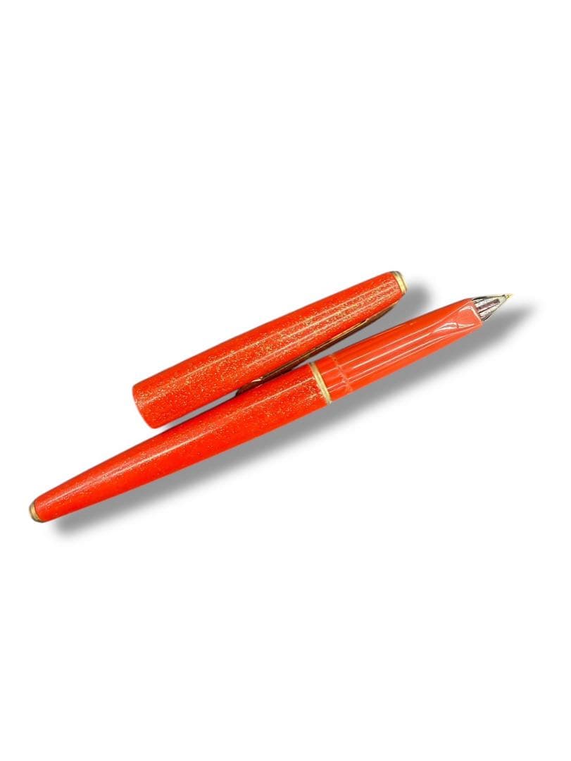 Pilot 18K gold fountain pen with a sleek design and detailed nib on a white background