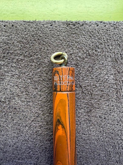 1920s Waterman's Ebonite Pencil in ripple red, 1.18mm lead, 100mm length, vintage writing instrument