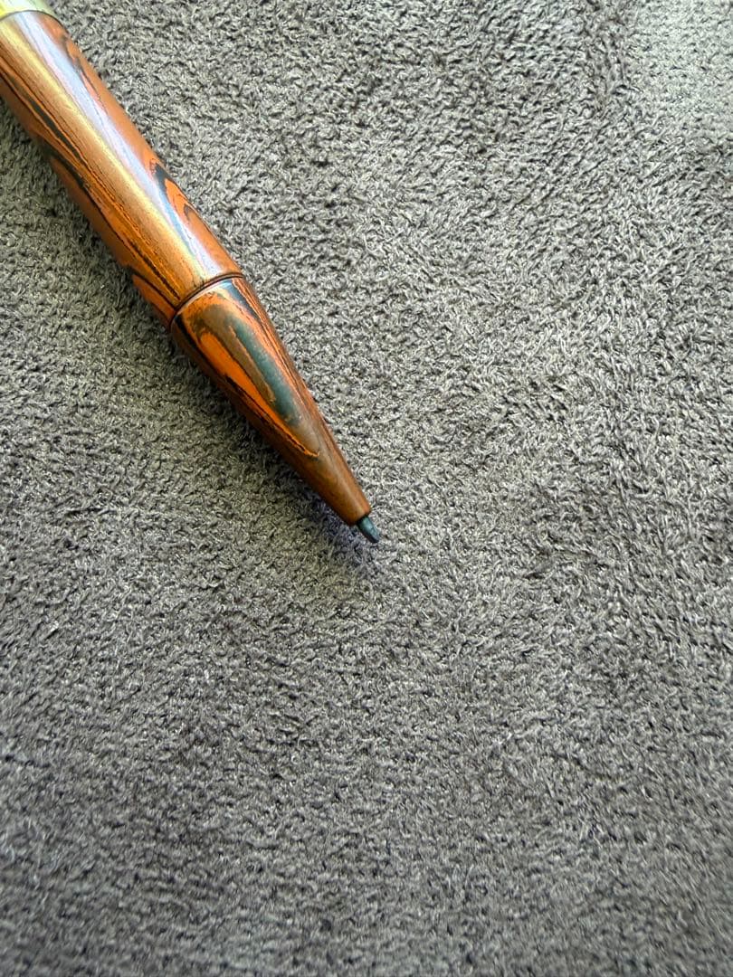 1920s Waterman's Ebonite Pencil in ripple red, 1.18mm lead, 100mm length, vintage writing instrument