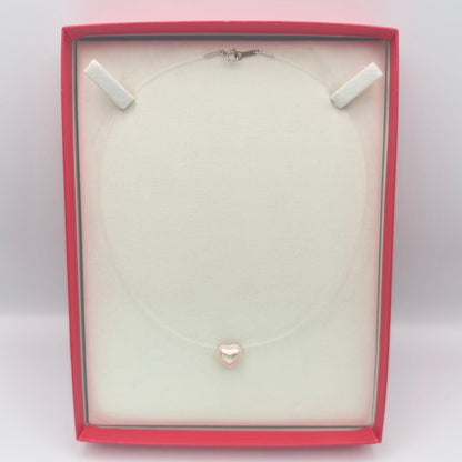 Tasaki K18WG Heart Mabe Pearl Necklace with 40 cm chain and white gold setting