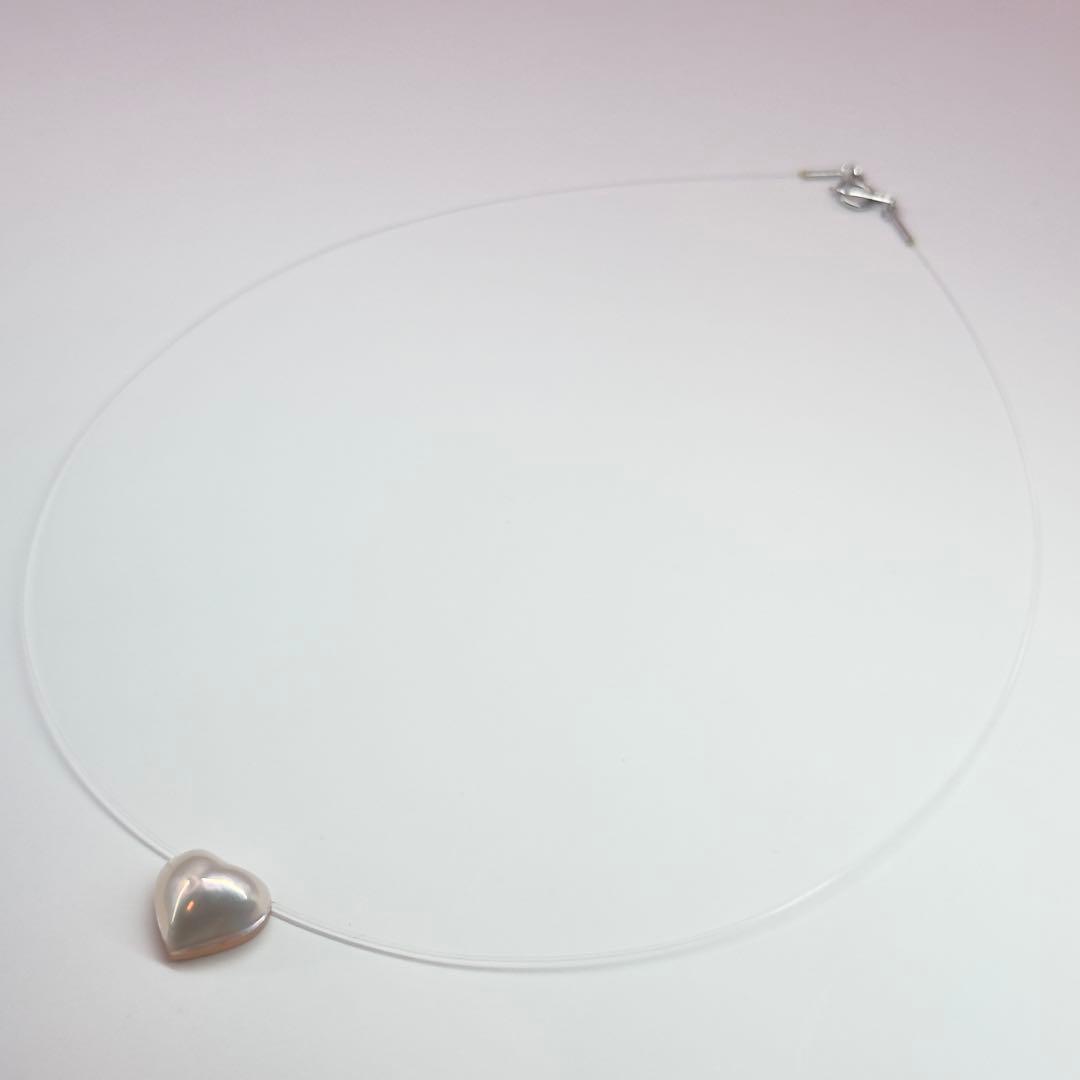 Tasaki K18WG Heart Mabe Pearl Necklace with 40 cm chain and white gold setting