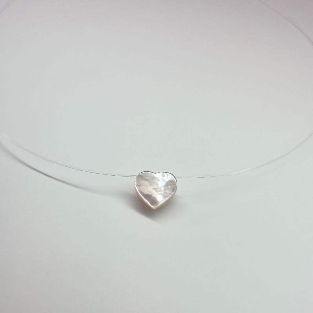 Tasaki K18WG Heart Mabe Pearl Necklace with 40 cm chain and white gold setting