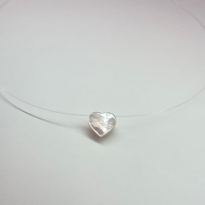 Tasaki K18WG Heart Mabe Pearl Necklace with 40 cm chain and white gold setting
